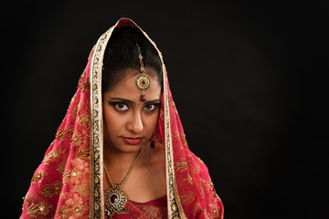 Wall Mural - Indian woman in traditional sari