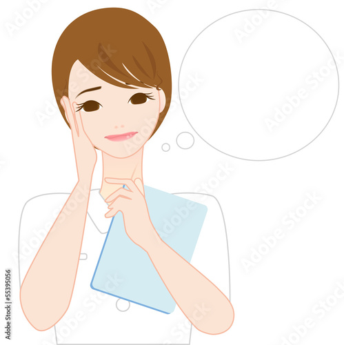 白衣 女性 イラスト 考える かわいい Buy This Stock Vector And Explore Similar Vectors At Adobe Stock Adobe Stock