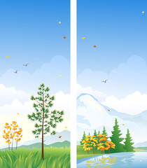 Fototapete - Fall vertical banners