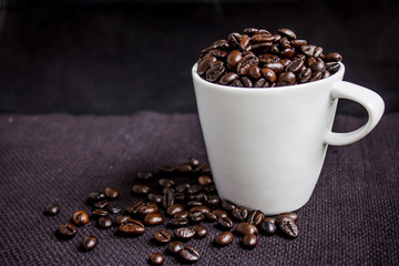 coffee beans on background