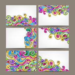 Poster - Abstract business cards collection for your design