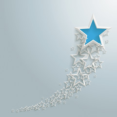 Sticker - White Stars Dust Growth Blue Star