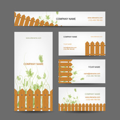 Sticker - Business cards design, country style