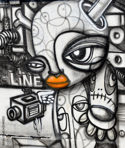 Naklejka na szafę graffiti