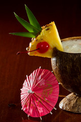 Poster - tropical coconut drink