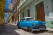 Cuba blue car