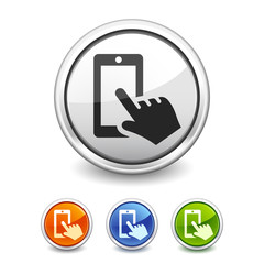 Wall Mural - smartphone button in four colors