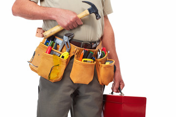 Handyman with a tool belt.