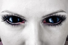Evil Black Female Zombie Eyes.