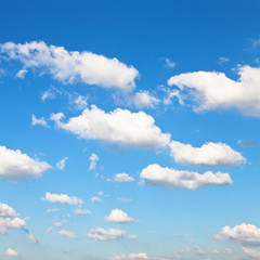 Wall Mural - white clouds in blue sky in summer day