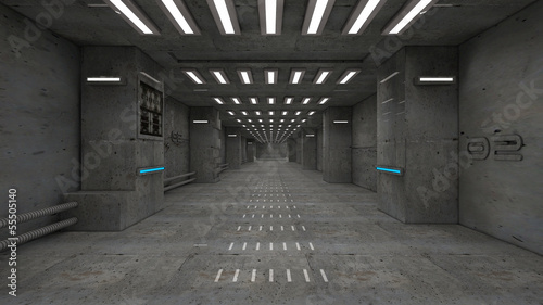 Plakat na papierze fotorealistycznym Futurystyczna architektura