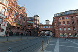 Fototapeta Psy - Frankfurt main plaza  and historic buildings, Germany.