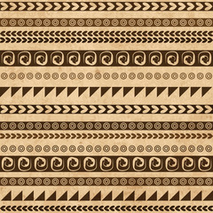Aufkleber - Handmade pattern with ethnic geometric ornament for your design