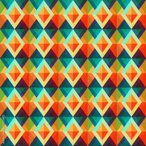 Obraz na płótnie canvas dwuczęściowy "dyptyk" Wzór retro romb
