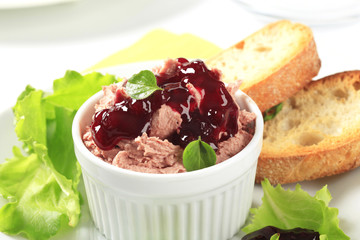 Poster - Smooth pate with cranberry sauce