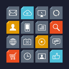 Leinwandbilder - Vector icons in metro style
