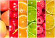 Collage of fresh summer fruit