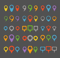 Aufkleber - Color navigation pins collection