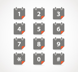 Poster - Сalendar icons with digits