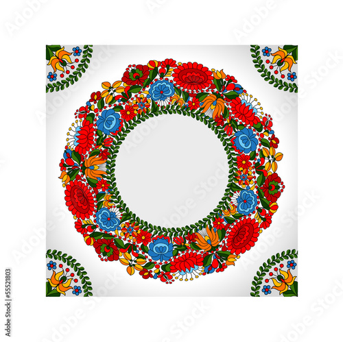 wegierski-tradycyjny-ludowy-ornament-kolo-szablon-tlo