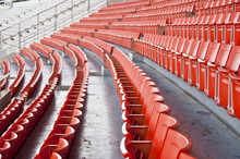 Seats On Main Stand Of Public National Stadium.