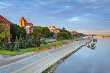 Wall Mural - Torun old town at Vistula river, Poland