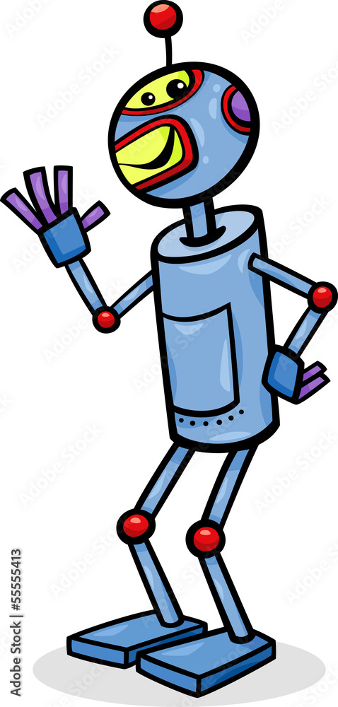 robot-kreskowka-lub-droid-ilustracja