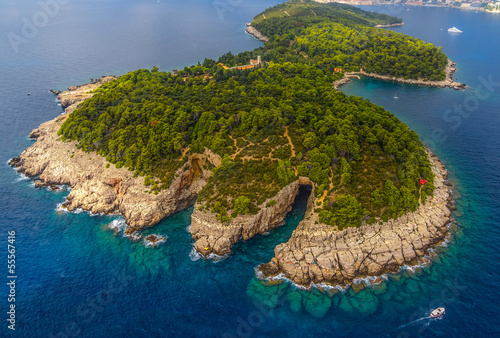 Board z aluminiowym obramowaniem Dubrovnik - lokrum