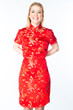 © korvin1979 - young and beautiful woman in a red Chinese dress