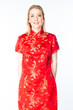 © korvin1979 - young and beautiful woman in a red Chinese dress