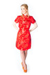 © korvin1979 - young and beautiful woman in a red Chinese dress