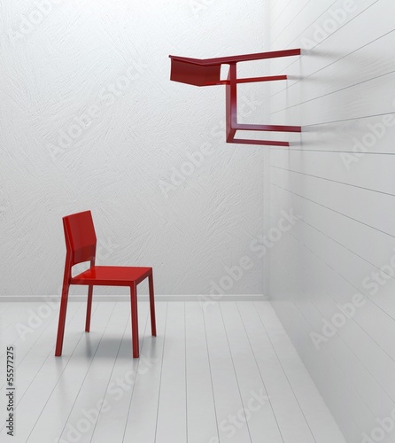 Dekoracja na wymiar  obraz-koncepcyjny-dwoch-krzesel-poza-grawitacja