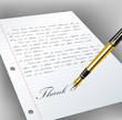 Handwritten letter with fountain pen