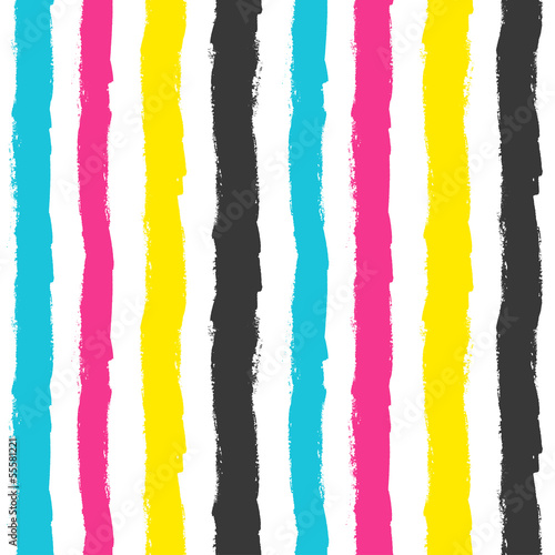 Naklejka dekoracyjna CMYK grunge stripes
