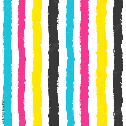 Obraz w ramie CMYK grunge stripes