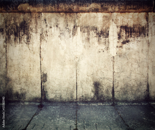 Obraz na płótnie canvas czteroczęściowy "tetraptyk" Grunge, zardzewiały betonowy mur tło