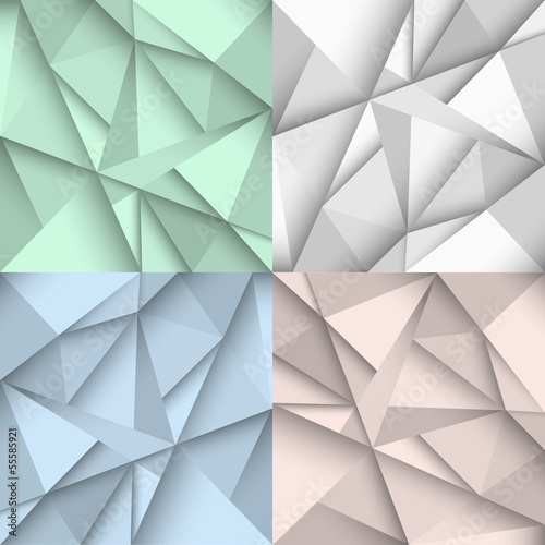 Obraz na płótnie canvas dwuczęściowy "dyptyk" Origami tła w czterech kolorach