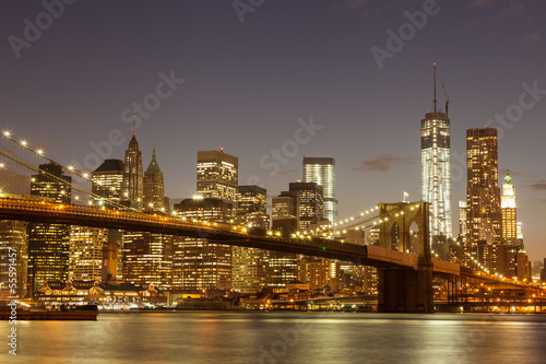 Obraz w ramie Brooklyn Bridge New York City