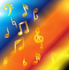 Wall Mural - Abstract music background