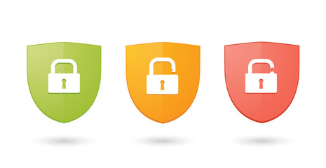 Sticker - A set of informatic protection shield icons