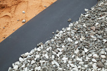 Geotextile Layer Between Gravel And Sandy Ground
