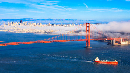 Wall Mural - Fog over San Francisco