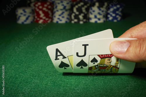 Black Jack Tisch Jeton Ass Bube Buy This Stock Photo And Explore Similar Images At Adobe Stock Adobe Stock