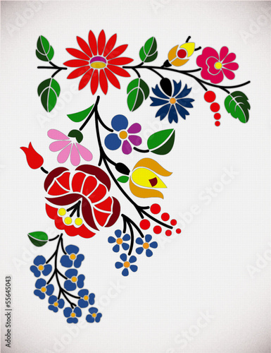 Naklejka dekoracyjna Kalocsai pattern