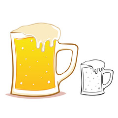 Wall Mural - Beer glass illustration