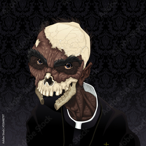 Fotoboard na płycie Portret zombie.