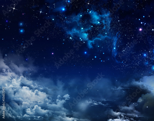 Naklejka samoprzylepna Piękne tło nocne niebo z gwiazdami