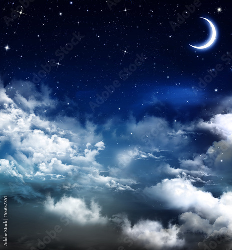 Tapeta ścienna Piękne tło, nocne niebo