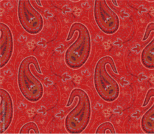 Tapeta ścienna Bezszwowe paisley wektor indyjski ornament.