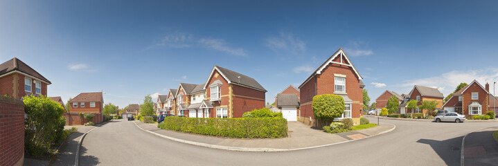 Wall Mural - Picture perfect houses on newly built estate